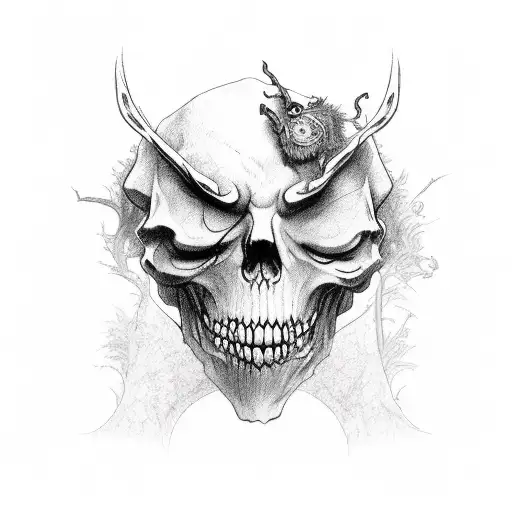 stickman grimm reaper tattoo design idea