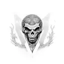 stickman grimm reaper tattoo design idea