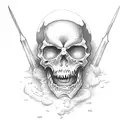 stickman grimm reaper tattoo design idea