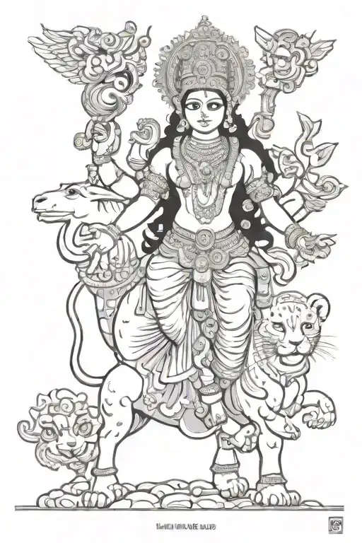 Hindu mythology tattoo design idea