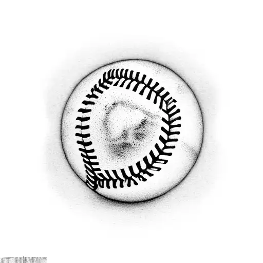 a baseball, with a phrase on it that is, glad I got to see you on it tattoo design idea