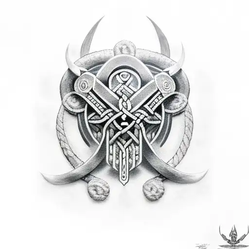 viking tribal tattoo design idea