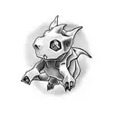 cubone pokemon tattoo design idea