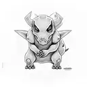 cubone pokemon tattoo design idea