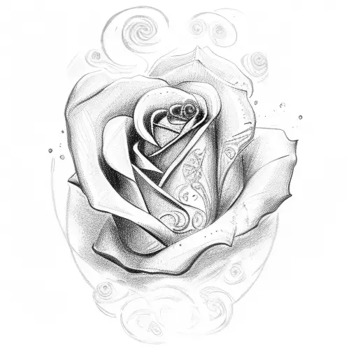 letters T,M and B with a rose tattoo design idea