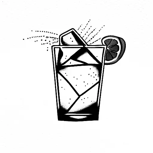 aperol on the rocks tattoo design idea