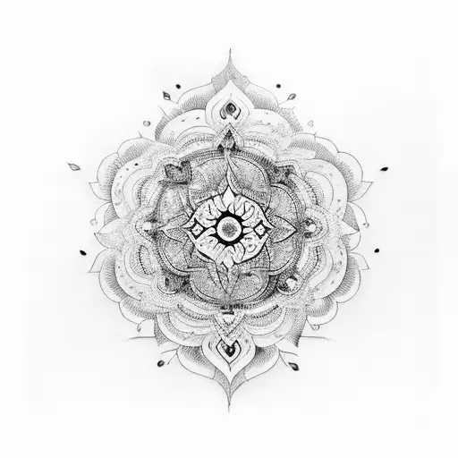 the words "Karuna hum" in Sanskrit tattoo design idea