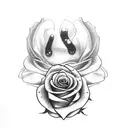 Harley Davidson rest in peace roses tattoo design idea