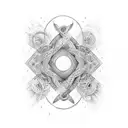 Infinity Symbol tear drop tattoo design idea