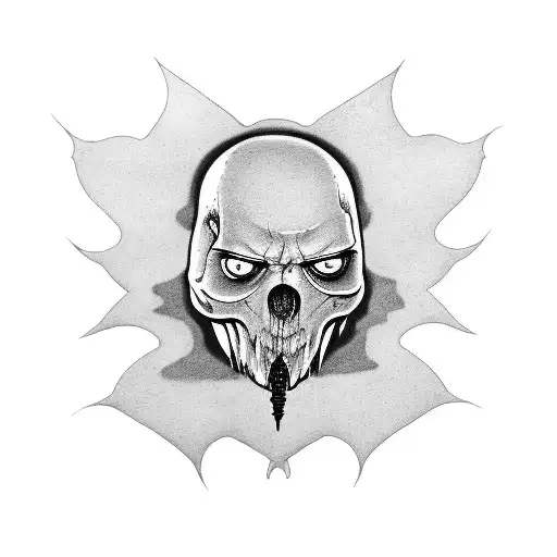 A mashup of Ghostface and a classic horror movie poster tattoo design idea