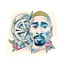 2pac  tattoo design idea