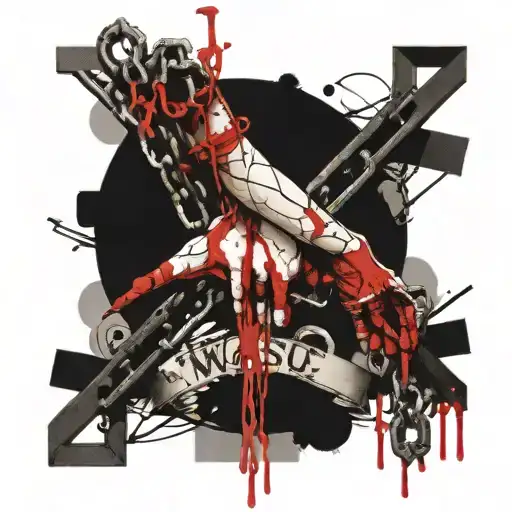 domestic violence. breaking chains  tattoo design idea