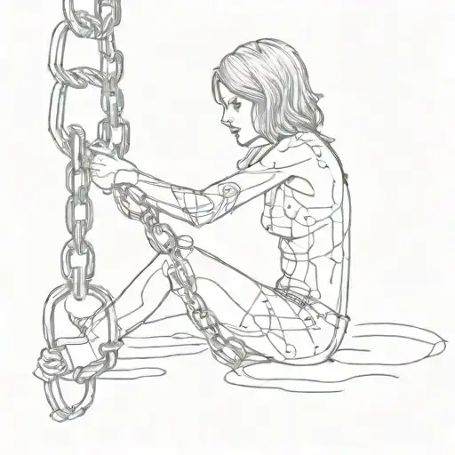 domestic violence survivor. breaking chains  tattoo design idea