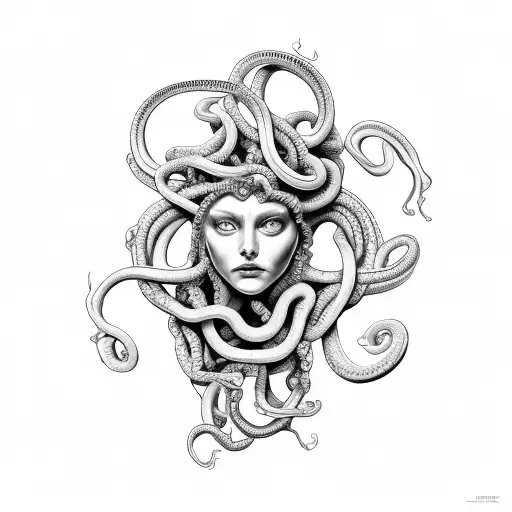medusa which forgives tattoo design idea