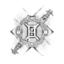 "9.10.2023" in roman numerals vertical orientation  tattoo design idea