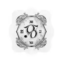 "9.10.2023" in roman numerals vertical orientation  tattoo design idea