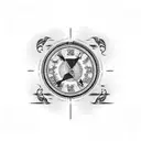 October 9th 2021 written vertically in roman numerals tattoo design idea