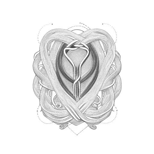 Amaia's name intertwined with a heartbeat line tattoo design idea