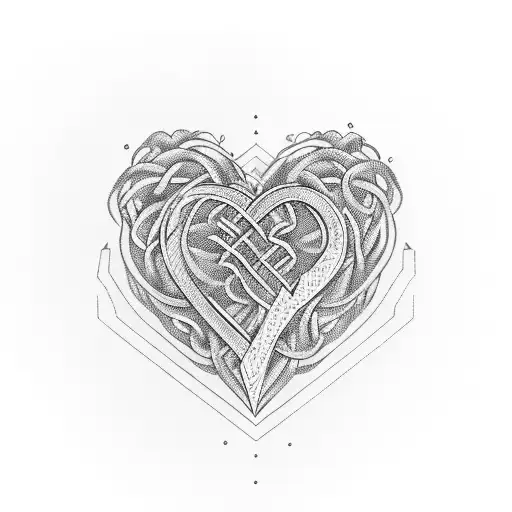 Amaia's name intertwined with a heartbeat line tattoo design idea
