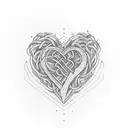 Amaia's name intertwined with a heartbeat line tattoo design idea