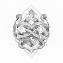 Amaia's name intertwined with a heartbeat line tattoo design idea