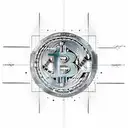 Incorporate crypto currency symbols into a Stockholm cityscape tattoo design idea