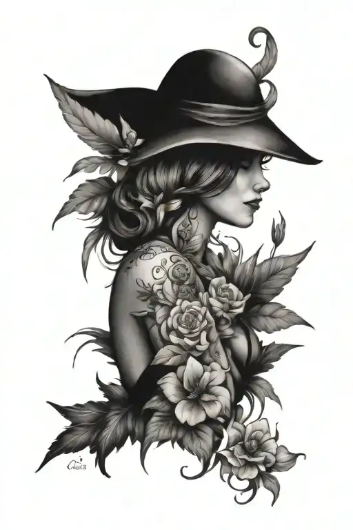 earthy coquette tattoo design idea
