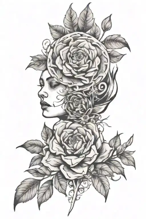 earthy tattoo design idea