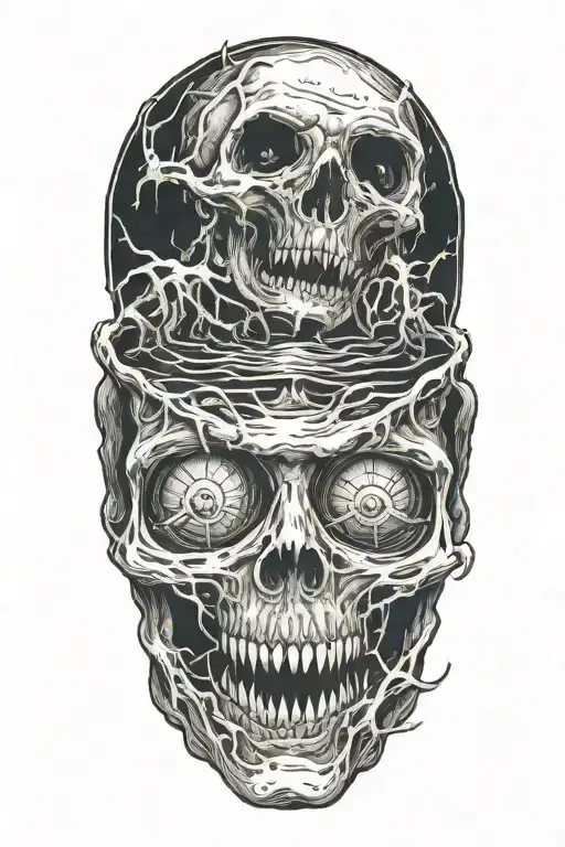 deep ocean sinking tattoo design idea