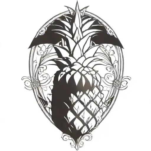 pineapple tattoo design idea