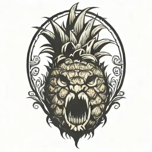 pineapple tattoo design idea