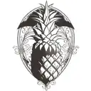 pineapple tattoo design idea