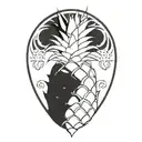 pineapple tattoo design idea