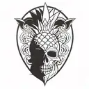 pineapple tattoo design idea