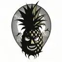 pineapple tattoo design idea