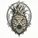 pineapple tattoo design idea