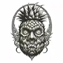 pineapple tattoo design idea