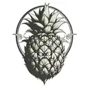 pineapple tattoo design idea