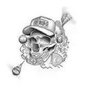 softball tattoo design idea