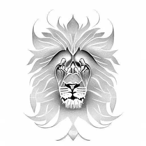 lion of judah tattoo design idea