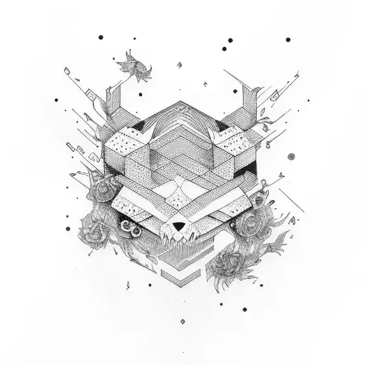 Abstract emo pattern tattoo design idea