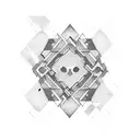 Abstract emo pattern tattoo design idea