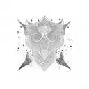Abstract emo pattern tattoo design idea
