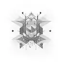 Abstract emo pattern tattoo design idea