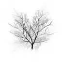 Abstract branch emo pattern tattoo design idea