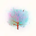Abstract branch emo pattern tattoo design idea