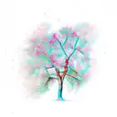 Abstract branch emo pattern tattoo design idea