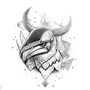 Viking V with crows tattoo design idea