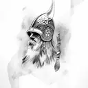 Viking V with crows tattoo design idea
