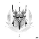 Viking V with crows tattoo design idea